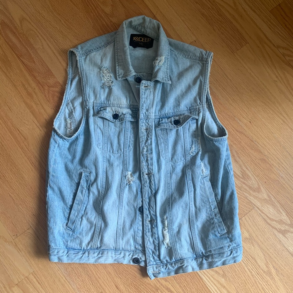 10 Deep denim vest